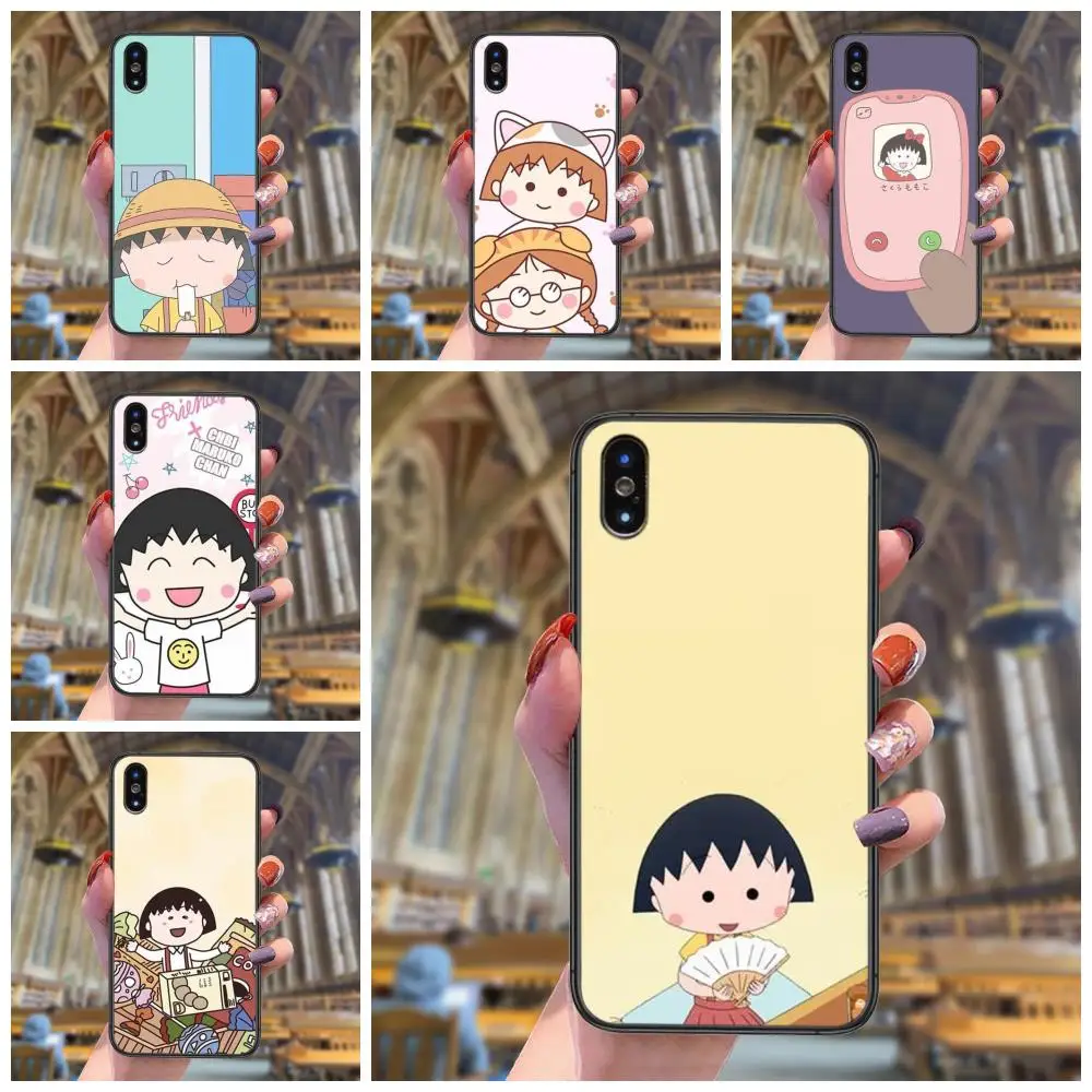 Chibi Maruko-chan очень дешевый черный художественный Бампер Мягкий для Xiaomi Mi A1 A2 A3 CC9 CC9e 5X