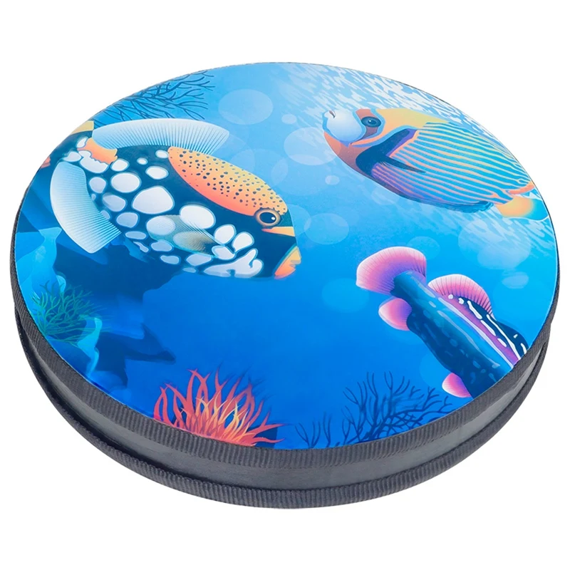 

10 Inch Wave Drum Orff Percussion Instrument Big Wave Sound Drum Music Color + Blue