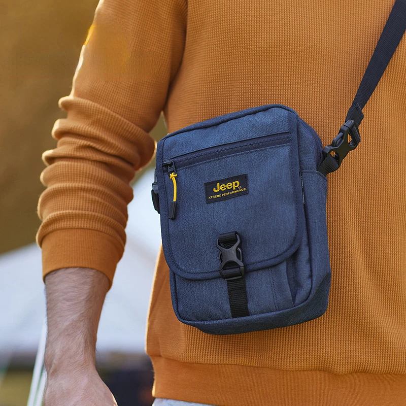 

Мужская нагрудная сумка Jeep Buluo, Оранжевая Сумка На плечевом ремне, слинг-сумка, Повседневная Холщовая Сумка, все сезоны,