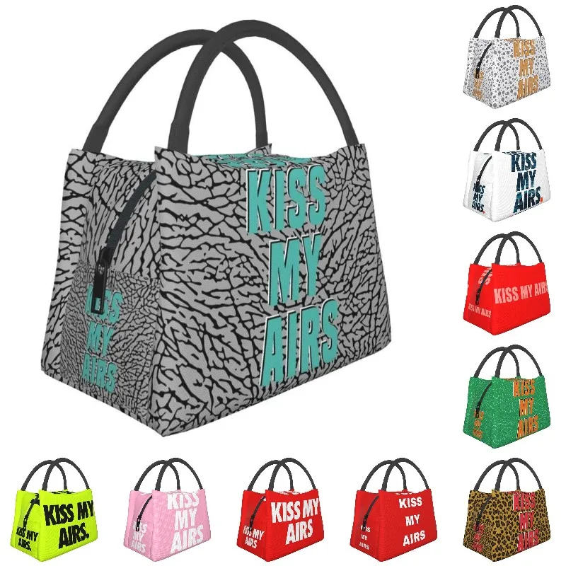 

Изолированные сумки для ланча Kiss My Air для женщин, многоразовый охладитель, термоконтейнер для еды, уличная дорожная сумка через плечо для кемпинга