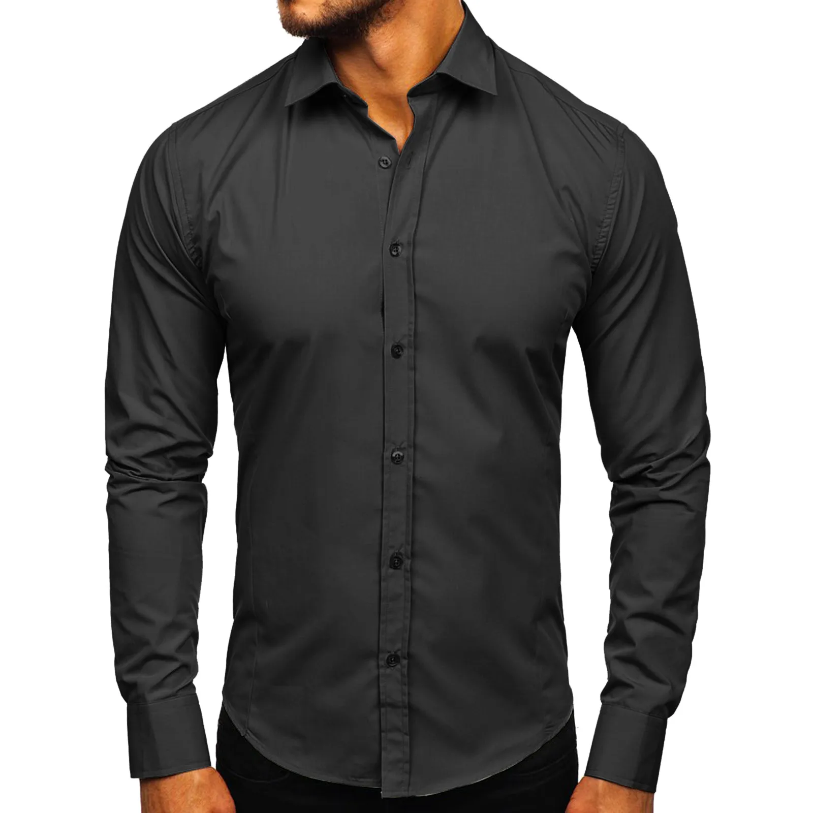 

Mens Short Sleeve Top Men Autumn Winter Solid Casual Long Sleeve Shirts Fashion Top Blouse Mens Size Large Shirts Mesh Shirt