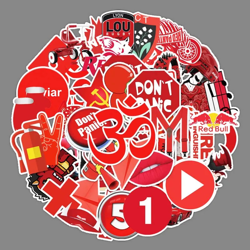 

50 шт., водостойкие наклейки для ноутбука, гитары, холодильника, телефона