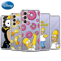 cartoon the simpson case for samsung galaxy s20 fe s22 s21 s10 plus s9 note 20 ultra 10 9 shockproof tpu clear phone coque