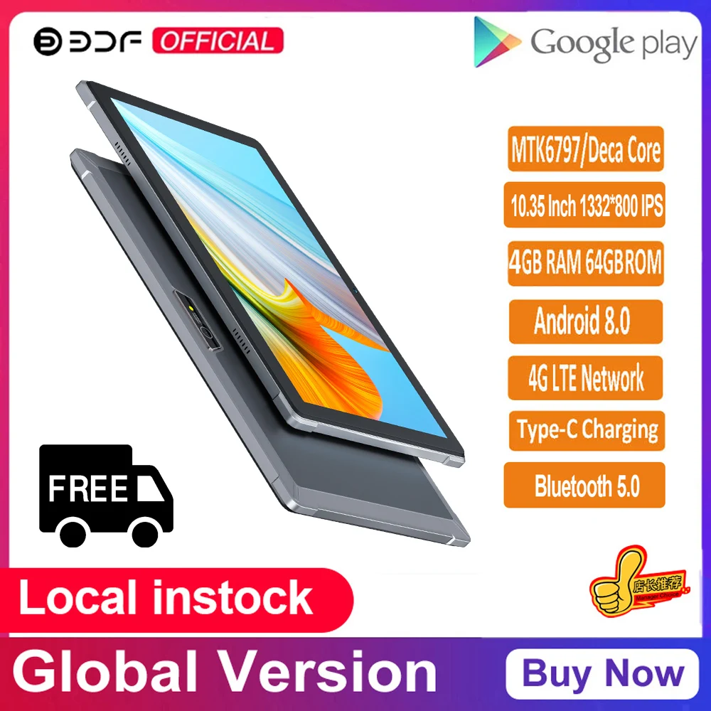 

New 10.35 ” Tablets Ten Core 4GB RAM 64GB ROM 1332x800 HD Tablet 4G LTE Network Phone Bluetooth Wi-Fi GPS Tablet Pc