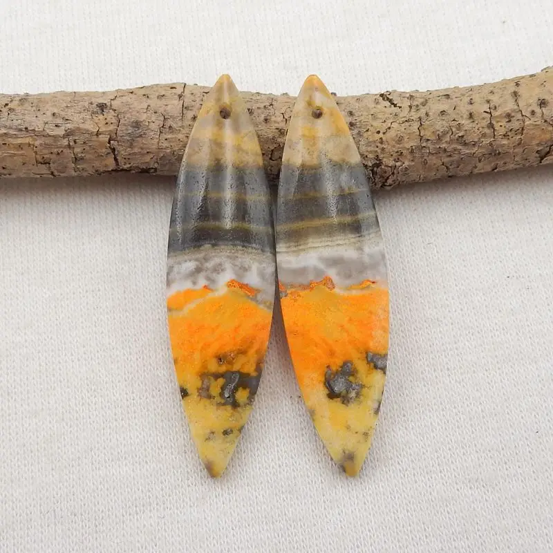 

Natural Gemstone Bumble Bee Stone Earring Bead 42x12x5mm 7g Fashion Jewelry Moving Accessories