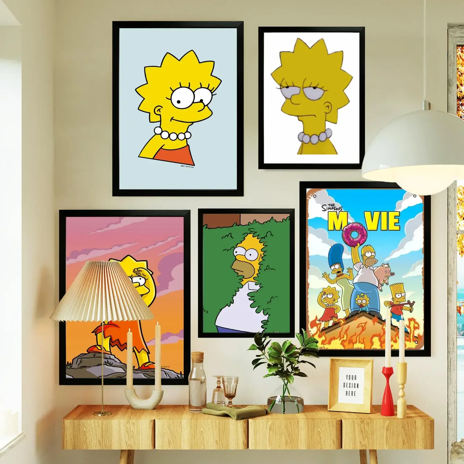 Лиса Симпсон мультфильм плакат печать настенное искусство холст живопись для