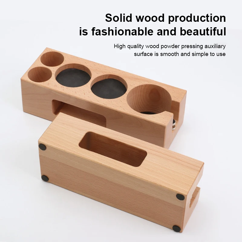 51мм/54мм/58мм держатель для темпера кофе стоит фильтра основы твердого дерева дистрибьютор мат стенд стойка инструменты аксессуары для создания эспрессо.