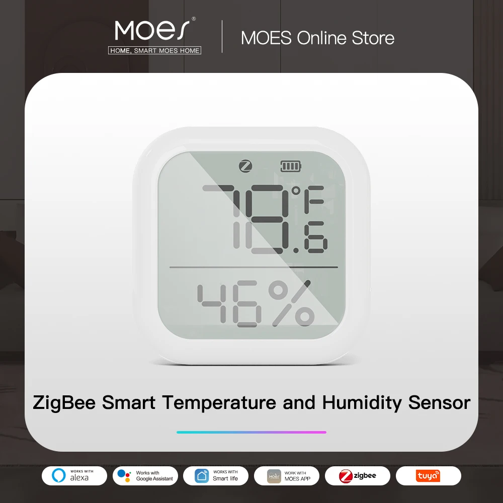 

MOES Tuya Smart ZigBee датчик температуры и влажности