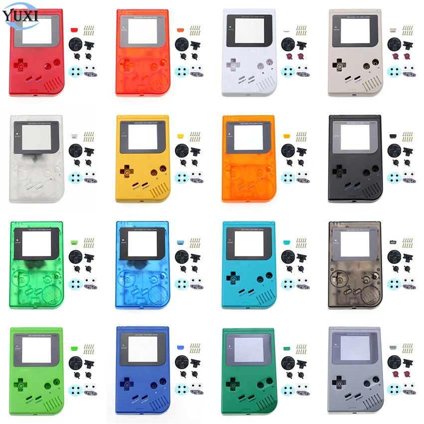 

YuXi For Gameboy GB DMG Classic Game Console Shell Case Cover Replacement Housing With Buttons Kit And Rubber Pad