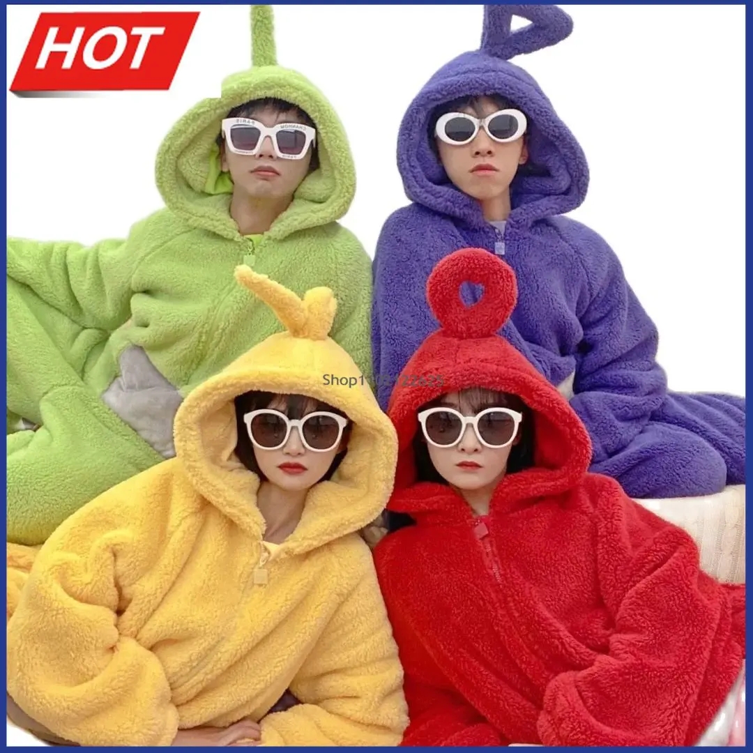 

Милый Косплей Teletubbies для взрослых, забавная мягкая пижама с длинными рукавами Tinky Winky, аниме, дипсии, Лаа-Лаа по, пижама, одежда для сна
