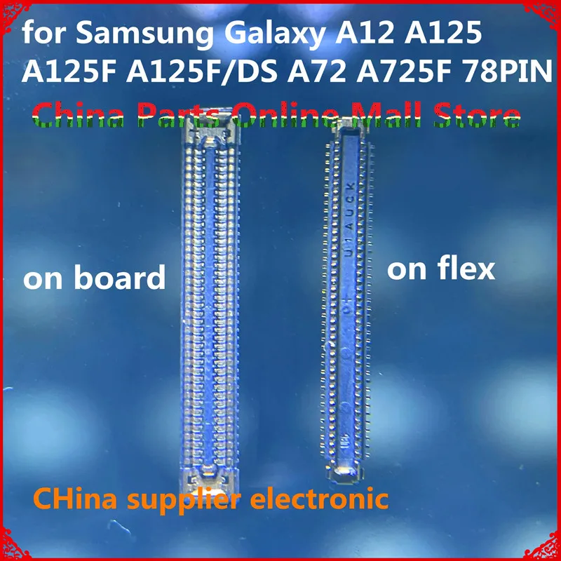 Cooperart ЖК-дисплей FPC Разъем Порта для Samsung Galaxy A12 A125 A125F A125F/DS A72 A725F 78PIN