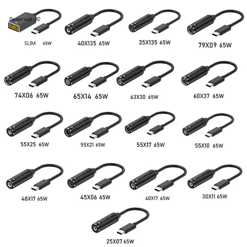 

Female to Type-C Male Cable Cord Power Your Devices for PC Laptops Tablets