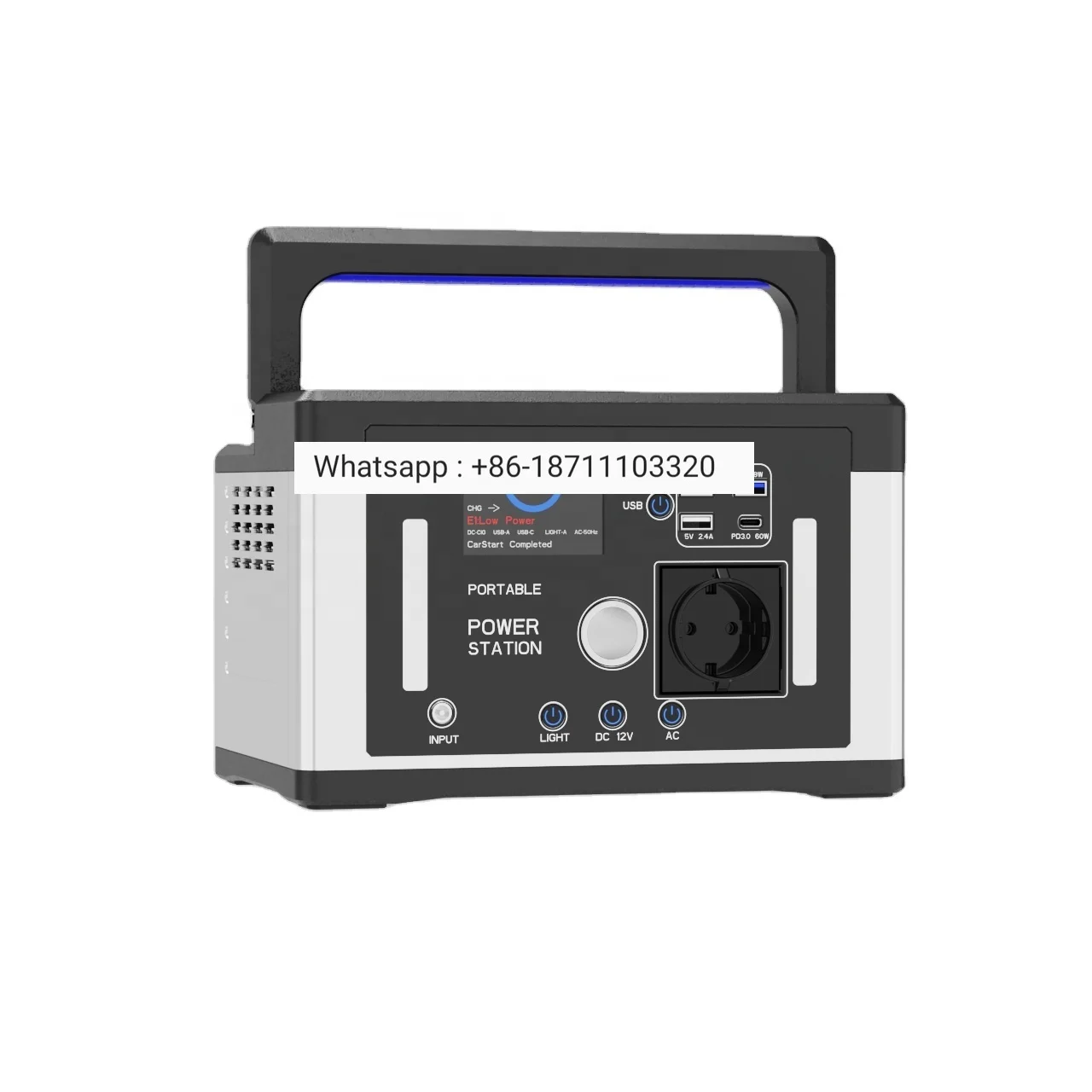 

New Capacity design Energy Storage Power Backup 110v 220v Portable Station LiFePO4 600W 700W