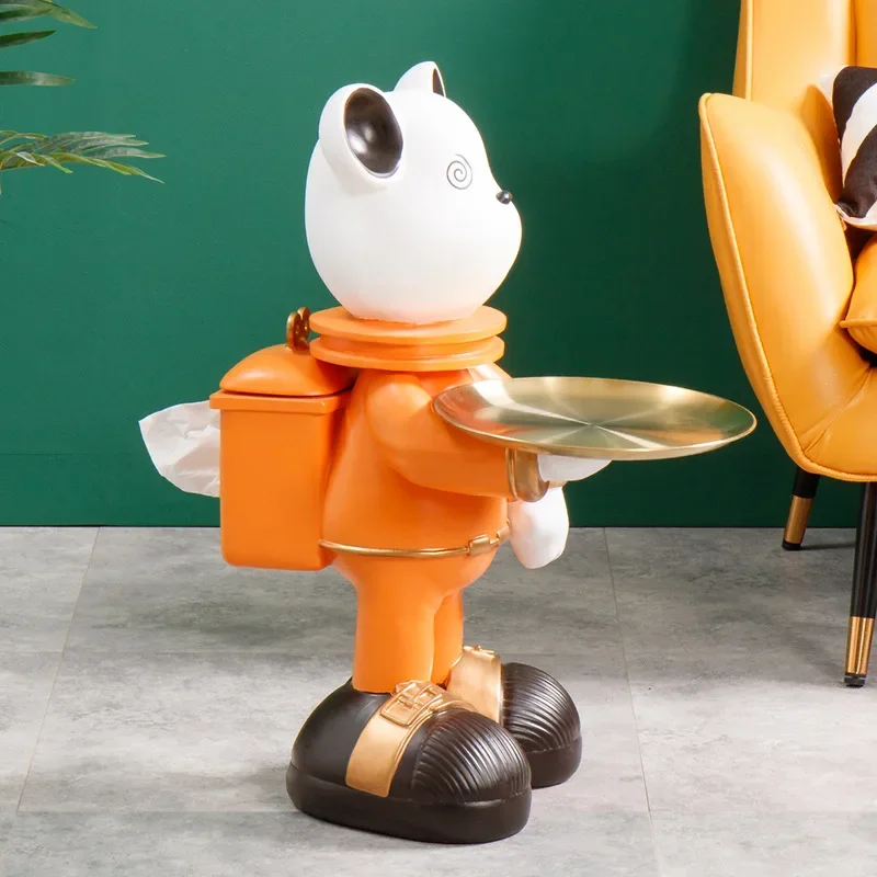 Креативный искусственный медведь из смолы мультяшная коробка для салфеток