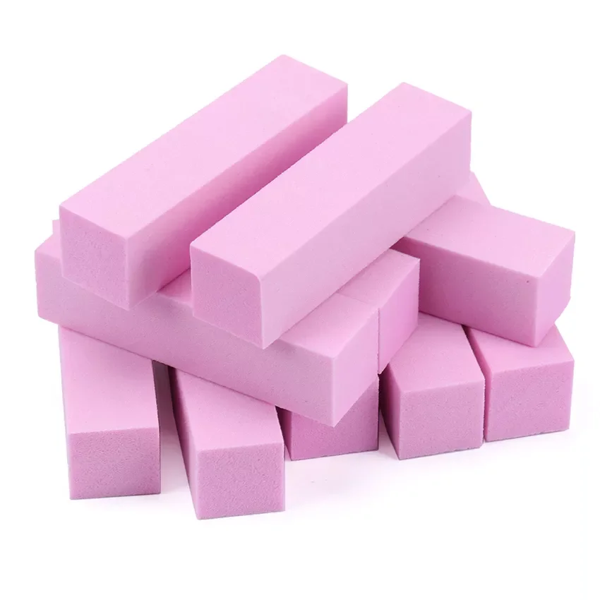 

10PCS/Set Pink Four-Faced Abrasive Grit Sponge Nail Buffers Block Grinding Polishing Manicure Nail Art Tool