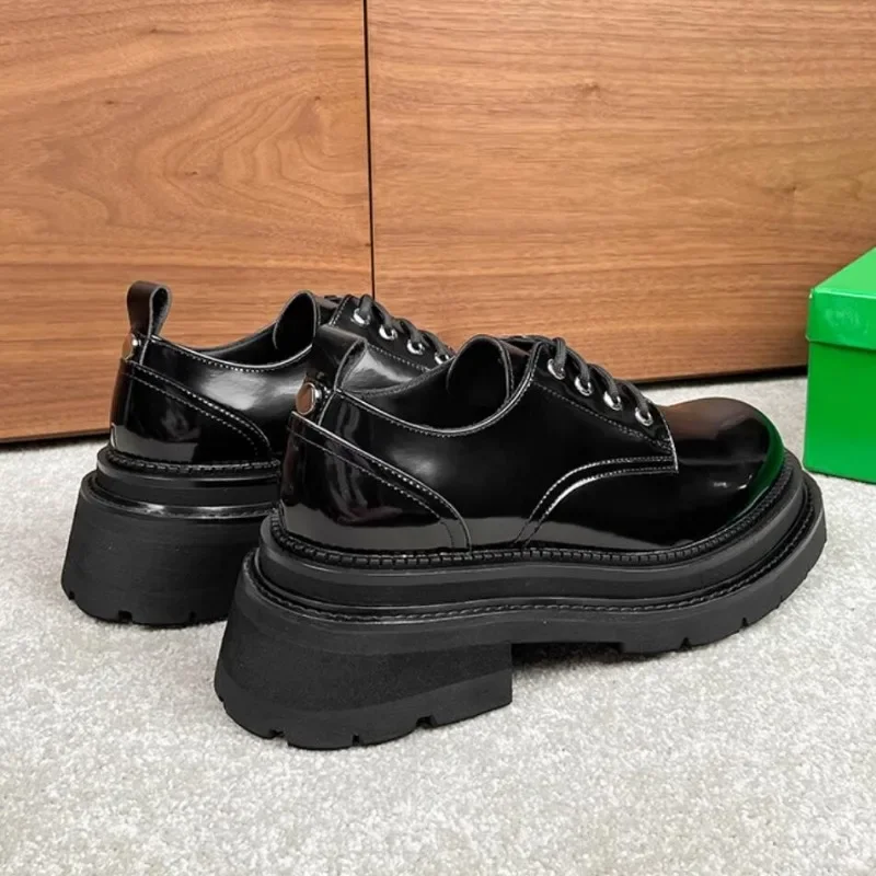 Туфли дерби мужские из натуральной кожи роскошные деловые туфли на толстой