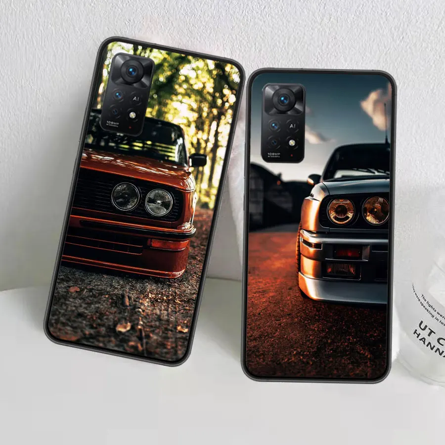 Автомобильный чехол для телефона B- Bmwes-S E30 Redmi Note 13 14 Pro 5G Plus 12 12C 10 10A 10C 9 9A 9C 9T 8 8A 7 7A K60