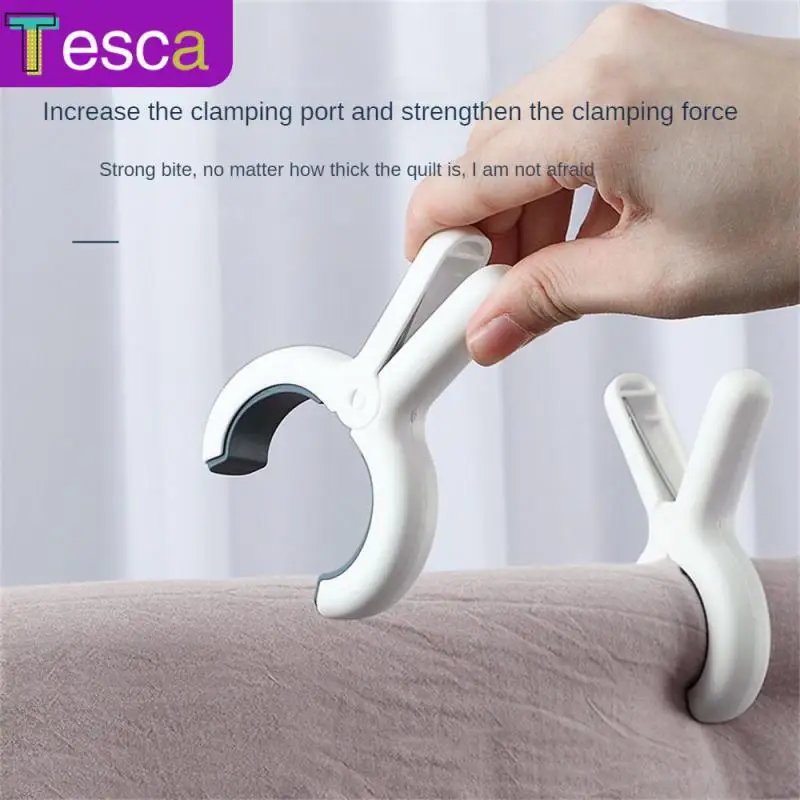 

Quilt Clamp Holder Towel Clips Large Size Durable Spring Clamp Plastic Powerful Grip Quilt Clip Bed Sheet Clips Clothes Pins