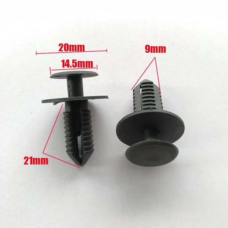 

50 шт., фиксаторы для автомобильного брызговика, заклепки, зажим для крепления панели, пластиковая пластина для бампера, фиксирующий Зажим для Opel, BMW, Mercedes-Benz