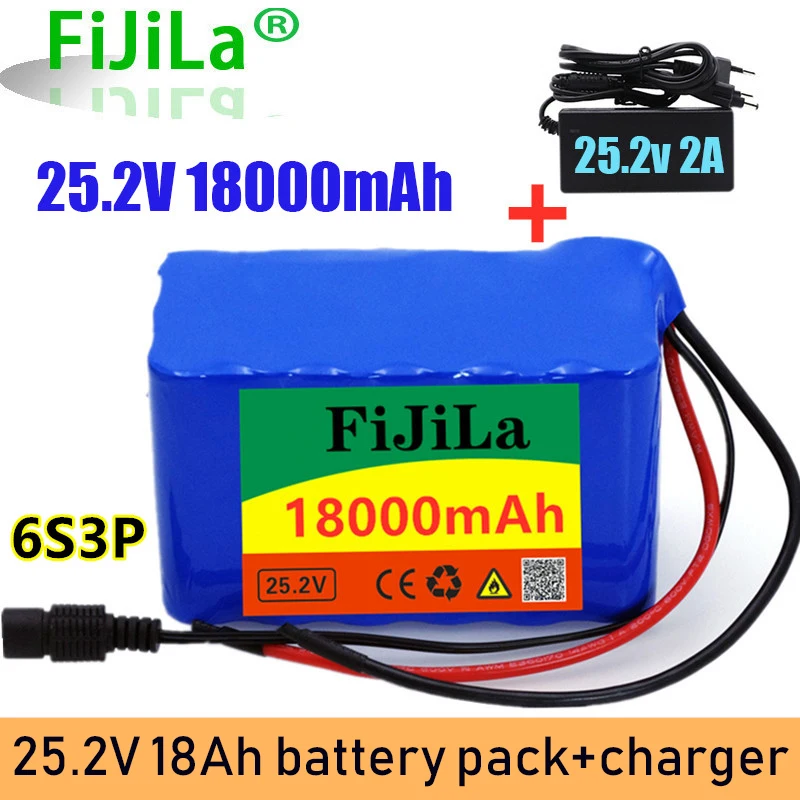 

6s3p 24V 18.0Ah 18650 Battery Lithium Battery 25.2V 18000mAh Electric Bicycle Moped /Electric/Li ion Battery Pack with charger