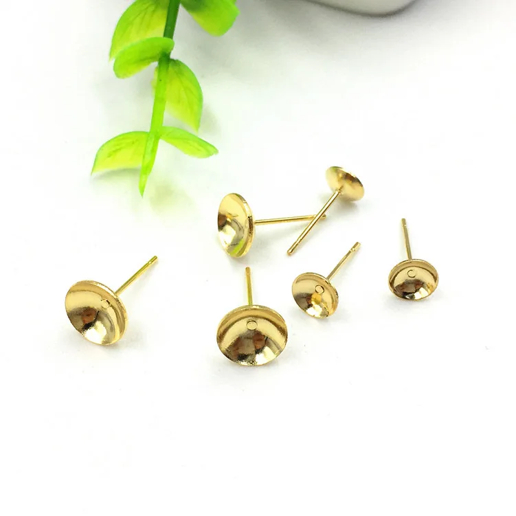 3-10mm 100pcs 316L Stainless Steel Jewelry Earring Findings Making DIY Handcrafted Needlework Jewel