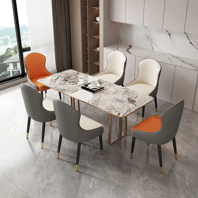 

Роскошные красивые обеденные стулья, современные модные обеденные стулья в скандинавском Европейском стиле, кухонные стулья с мягкой обивкой, мебель для дома