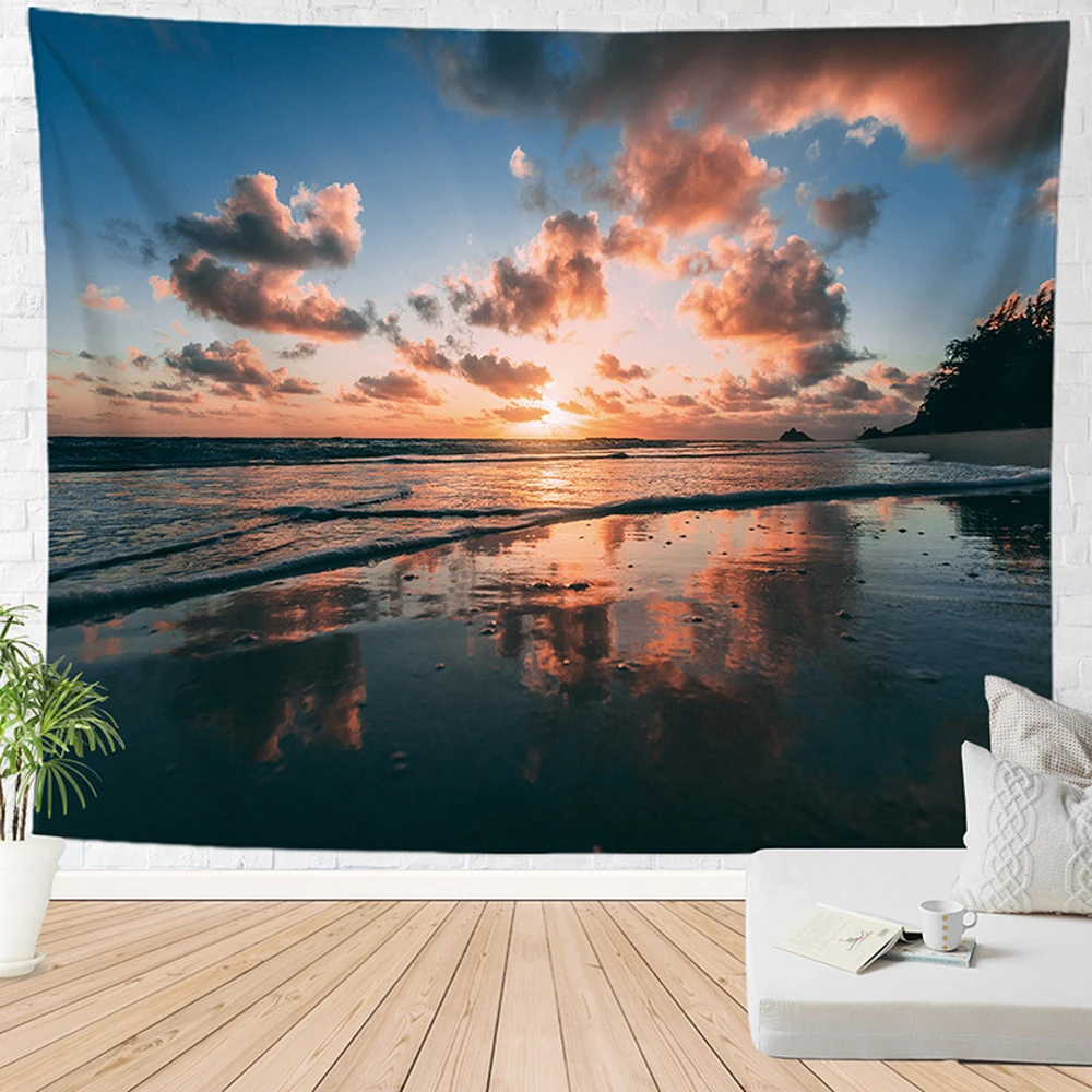 

Sky Cloud Tapestry Scenic Rainbow Cloud Heaven Sunshine Natural Landscape Tapestries Bedroom Living Room Dorm Decor Wall Hanging