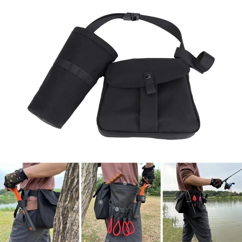 

Outdoor Fanny Pack Hiking Fishing Waterproof Waist Pack Camping Tent Stakes Storage Bag Portable Fruit Picking Bag
