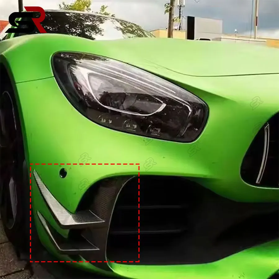 Для Mercedes-Benz AMG GT-R 2016-2019 передний бампер из углеродного волокна вентиляционные