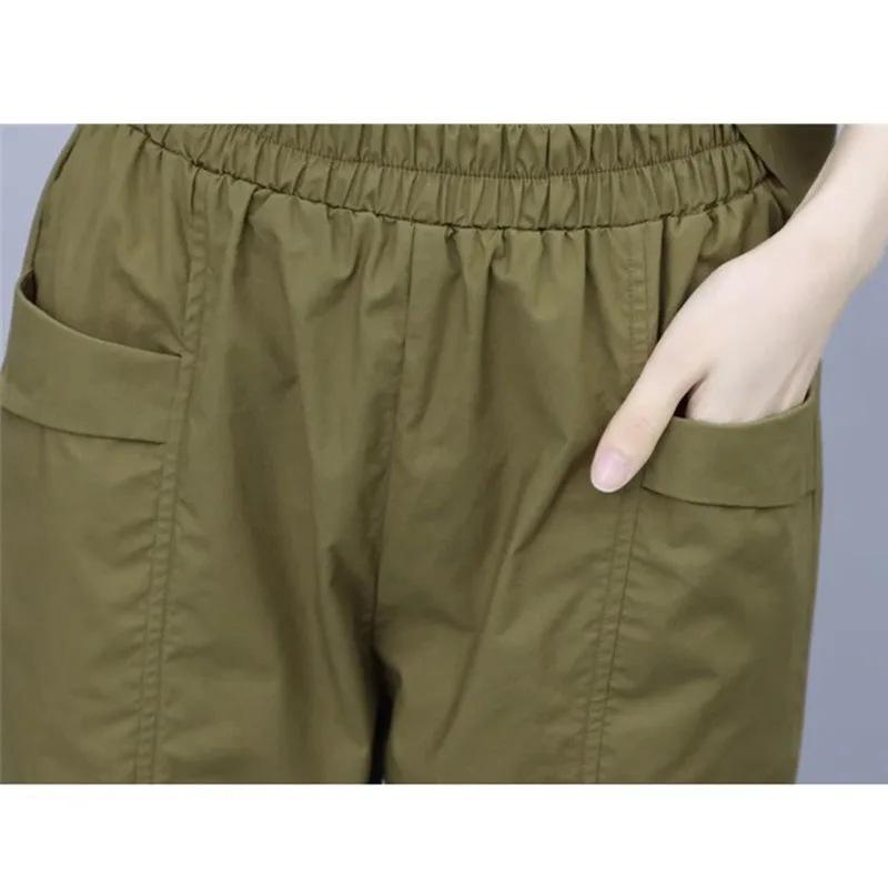 Женский летний костюм из рубашки с коротким рукавом и брюк Модный повседневный