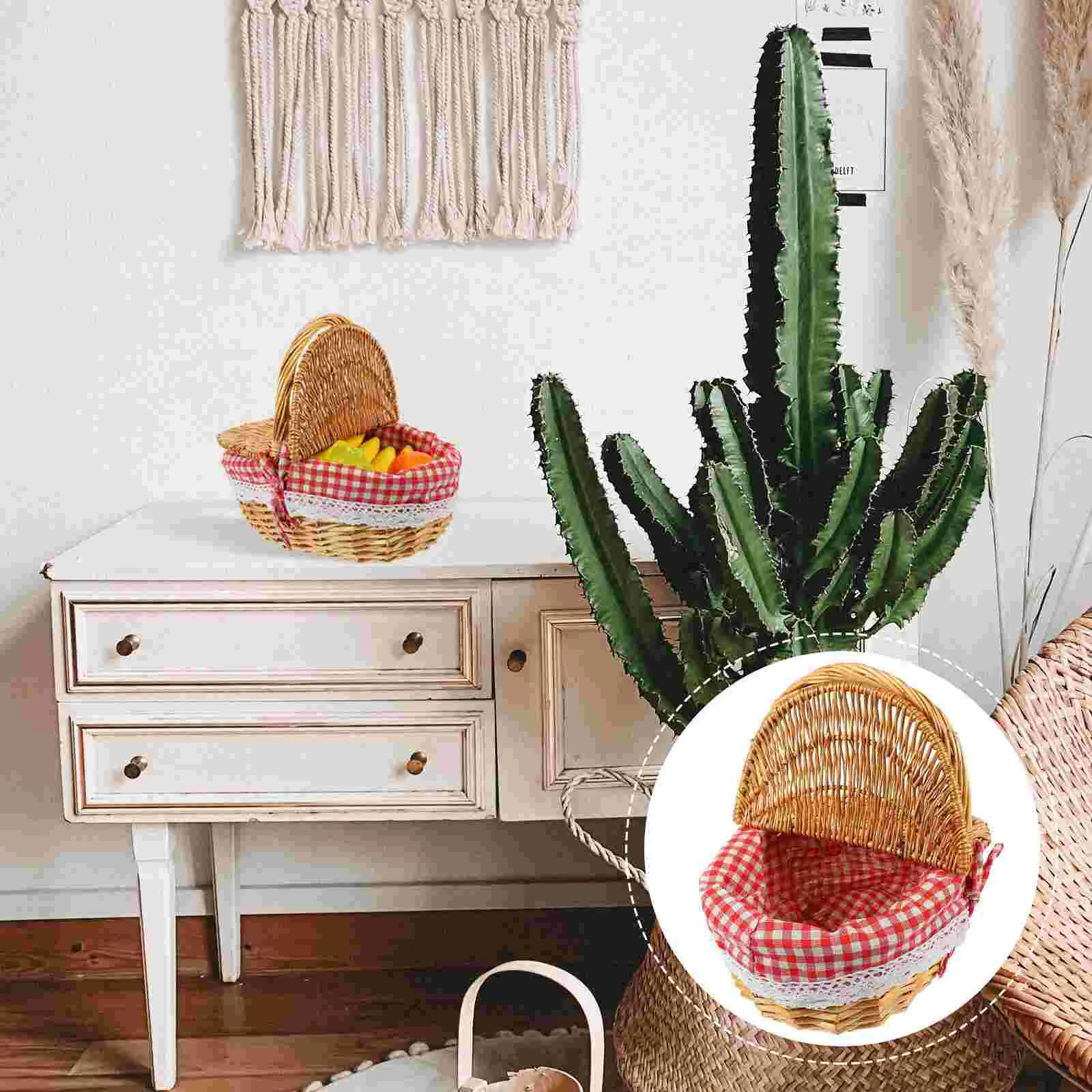 

Basket Picnic Storage Egg Woven Baskets Chicken Willow Hamper Outdoor Costume Wicker Vintage Organizer Flower Potablecollecting