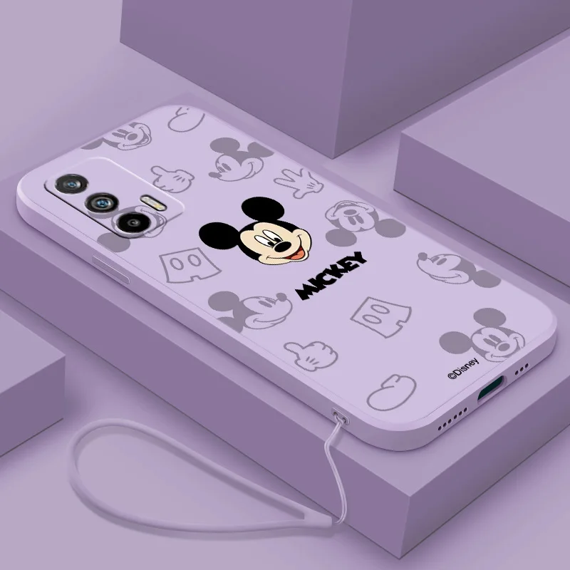 

Mickey Mouse Cute Art Silicone Phone Case For OPPO Reno 8 7 SE Z 6 5 7 3 2 Lite Pro Plus Liquid Rope Funda TPU Cover