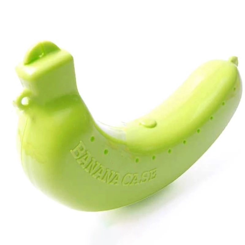 

Top Cute Fruit Banana Protector Box Holder Case Lunch Container Storage Banana Case Kitchen Tools Plastic