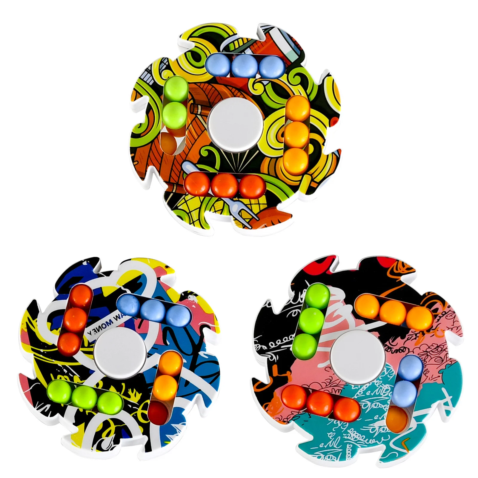

Rotating Magic Bean Cube Toys Fidget Spinner Round Beads Bubbles Cube Stress Relief Toy Children's Puzzle Decompression Toys