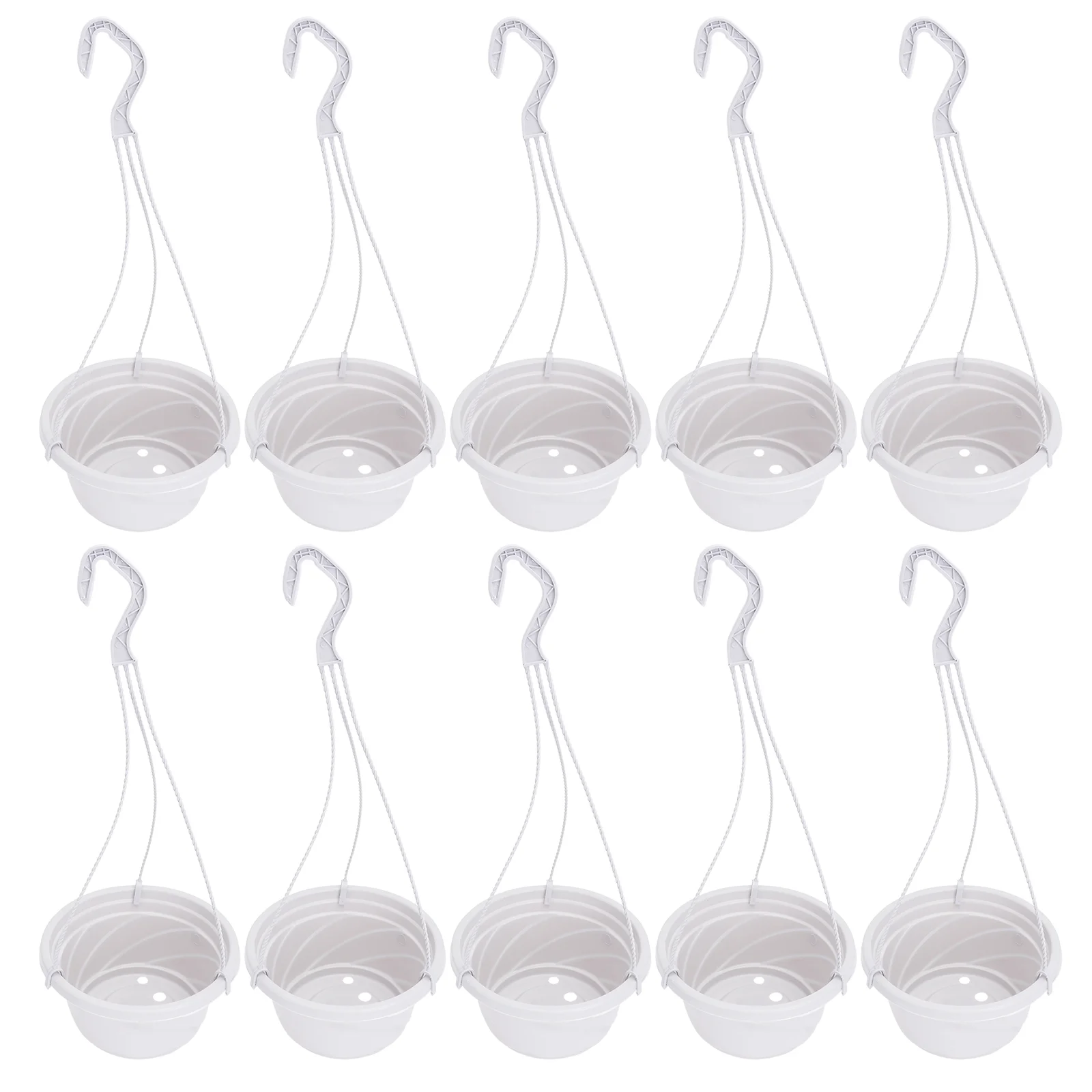 

10 Sets Plastic Flower Pot Hanging Succulent Pot Air Plants Basket Indoor Holder Plastic Succulent Planter