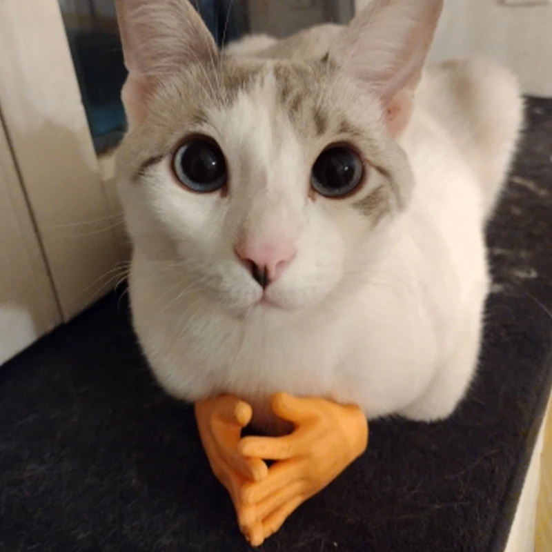 Забавный силиконовый инструмент для массажа маленьких рук и кошек перчатки