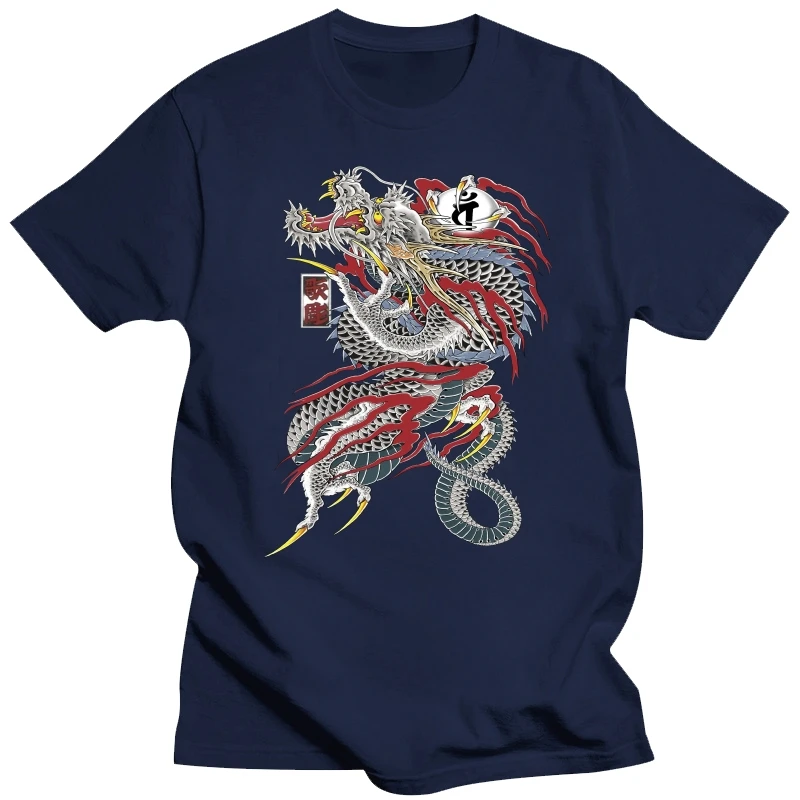 Летняя мужская футболка Yakuza летняя модная одежда трендовая повседневная