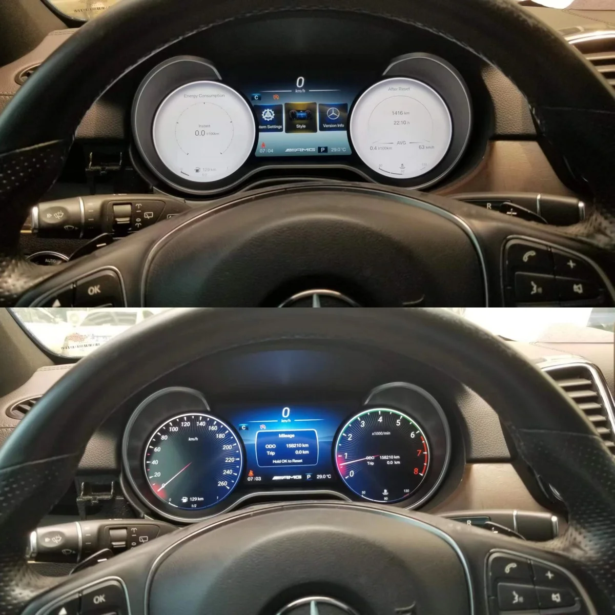 Самая высокотехнологичная цифровая приборная панель с ЖК-дисплеем для Mercedes-Benz