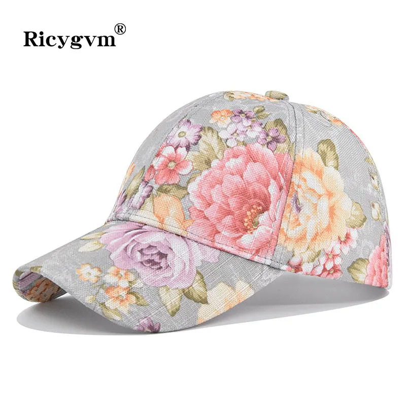 

Женская Регулируемая шапка в стиле хип-хоп с рисунком пионов