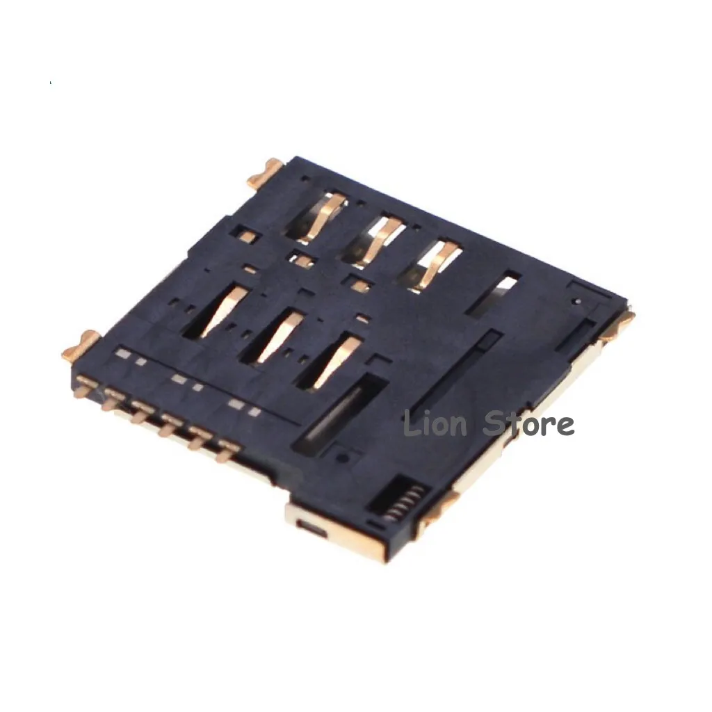 10 шт./партия позолоченные держатели для SIM-карт 6 + 1P