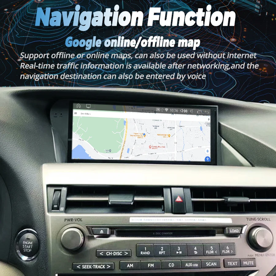 Полный сенсорный экран GPS-навигация для LEXUS RX270 RX350 2009-2015 магнитофон на правом