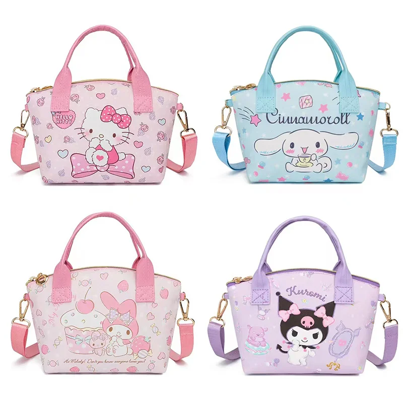 

Аниме мультфильм Sanrios Kt Kuromi My Melody Cinnamoroll сумка Kawaii Девочка Сердце симпатичная кожаная сумка через плечо сумка для макияжа