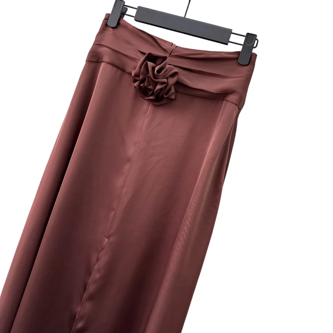 Женский топ с цветочным принтом и юбка завышенной талией