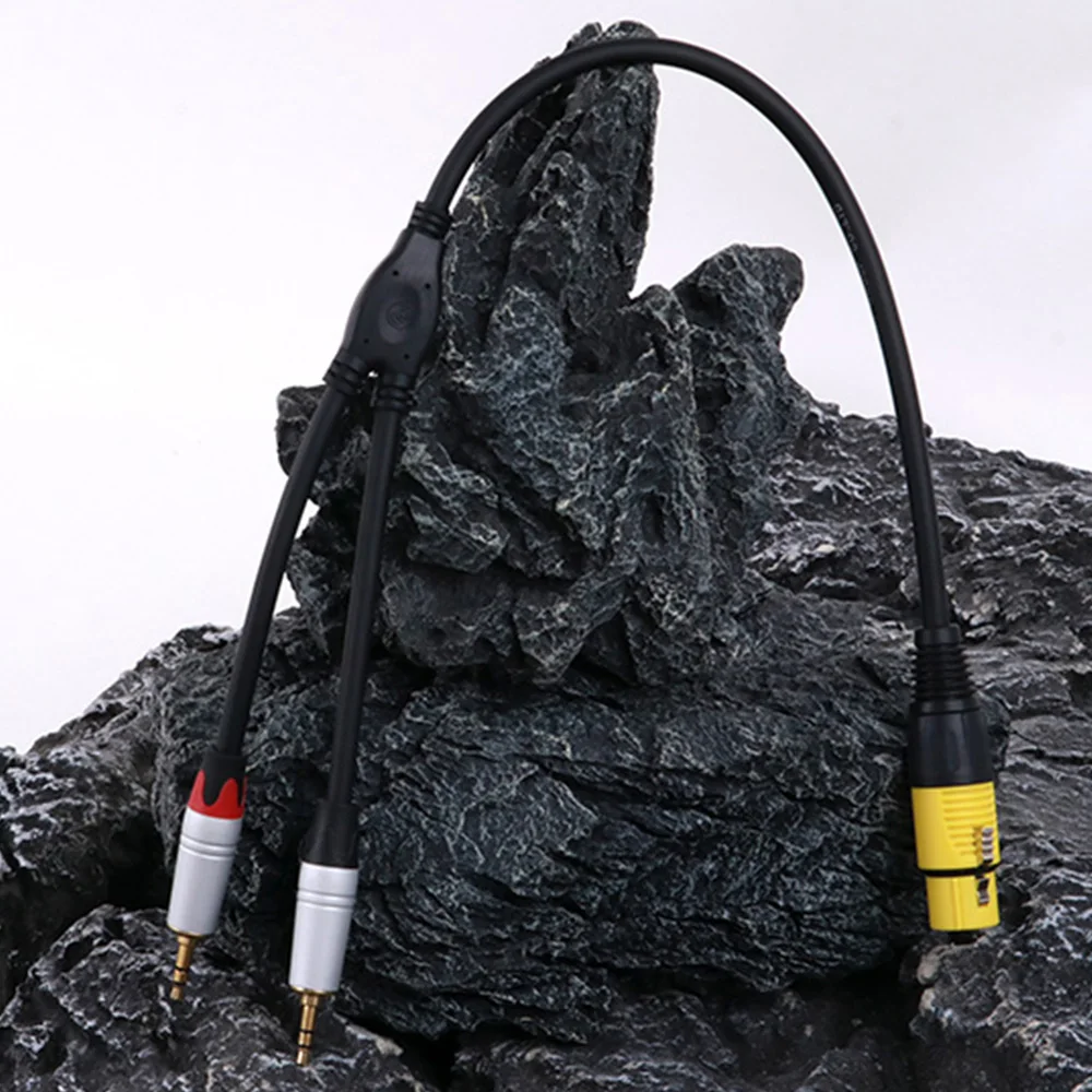 Y разделительный шнур, пластиковый корпус 3Pin XLR Female к Dual 3,5mm AUX 18 Inch Male Stereo Jack, аудиоадаптер, конвертер, экранированный кабель (art.: 3920c8af7ff8a) - 3920c8af7ff8a