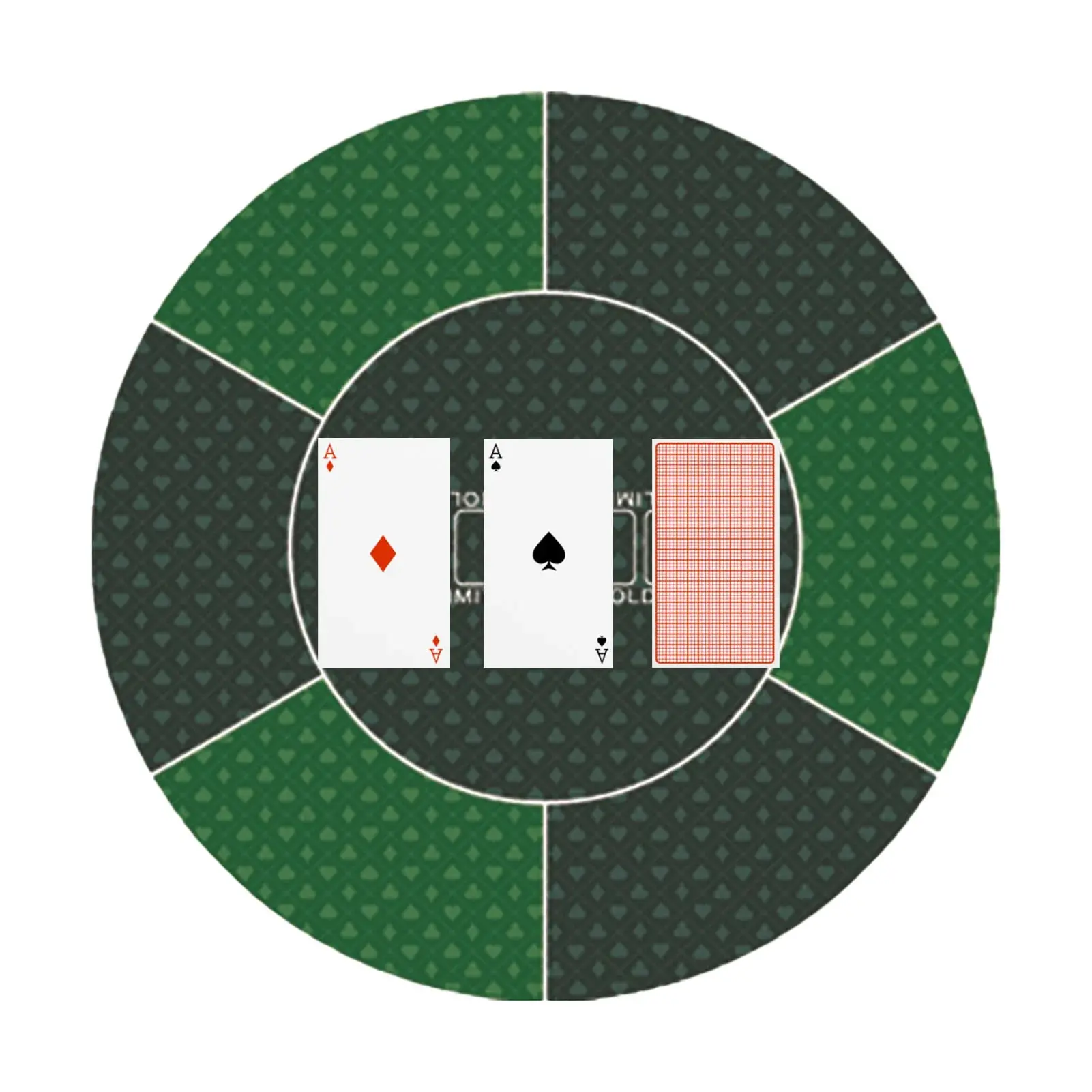 

Slip Poker Table Mat 23x23in Round Poker Mat For Texas Holdem Poker Topper For Tables Folding Portable Poker Table Top For