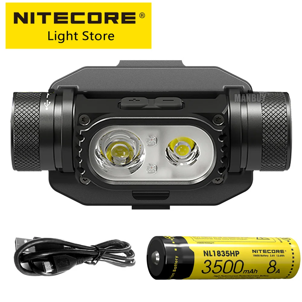 Налобный фонарь E-focus NITECORE HC68M 2000LM 2xleds NL1835HP 3500mAh