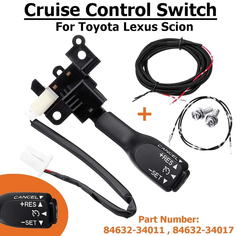 Переключатель круиз-контроля для автомобилей Toyota Corolla, Camry, Prius, Land Cruiser, RAV4, Hilux, 84632-34011.
