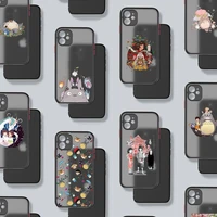 spirited away anime phone case matte transparent for iphone 7 8 11 12 13 plus mini x xs xr pro max cover