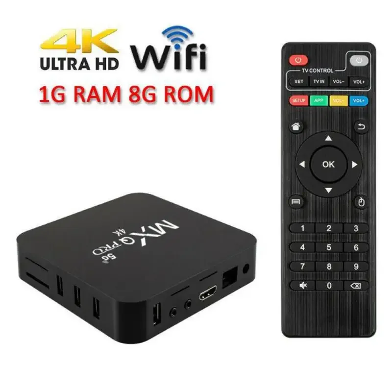 

MXQ Pro 4K HD Smart TV Box Android 10.0 2.4G/5G Wifi 3D Video Media Player Home Theater TV Box MXQPro Set Top Box EU Plug