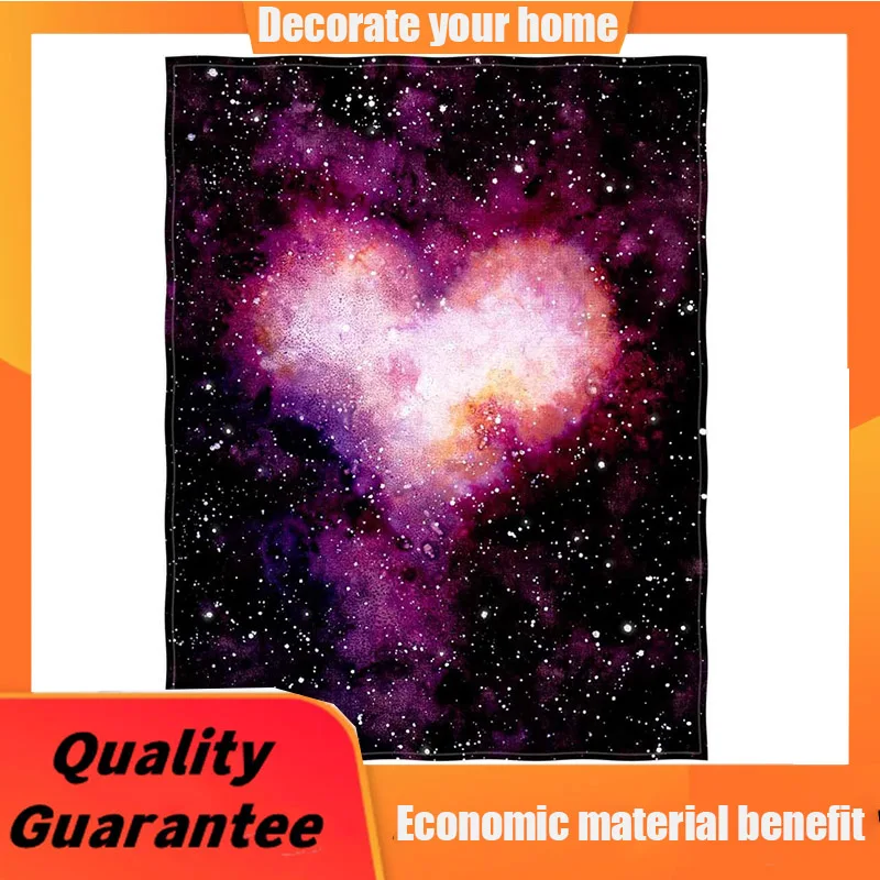 

150x200 cm Blanket Comfort Warmth Soft Cozy Easy Care Machine Wash Heart Galaxy Pattern throw blanket luxury blanket